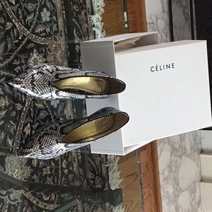 Celine snakeskin pumps…